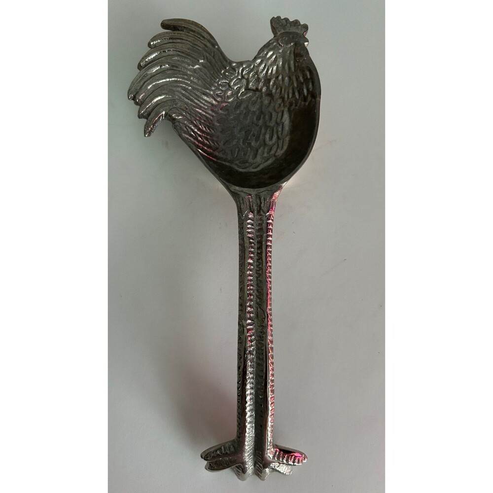 Vintage Rooster Spoon Rest Farmhouse Country Kitchen Decor Chicken Utensil Holde